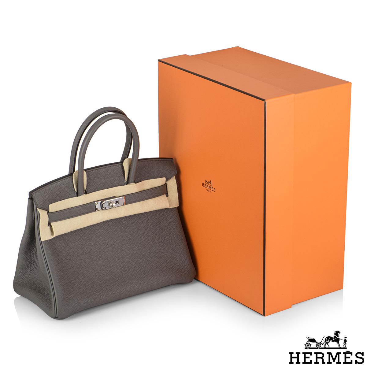 Hermès Birkin 30 Gris Etain Togo Palladium Hardware PHW — The